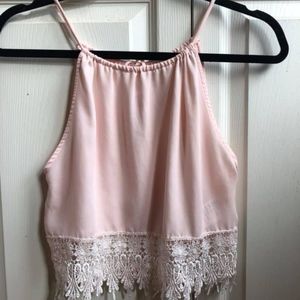 Cropped halter top